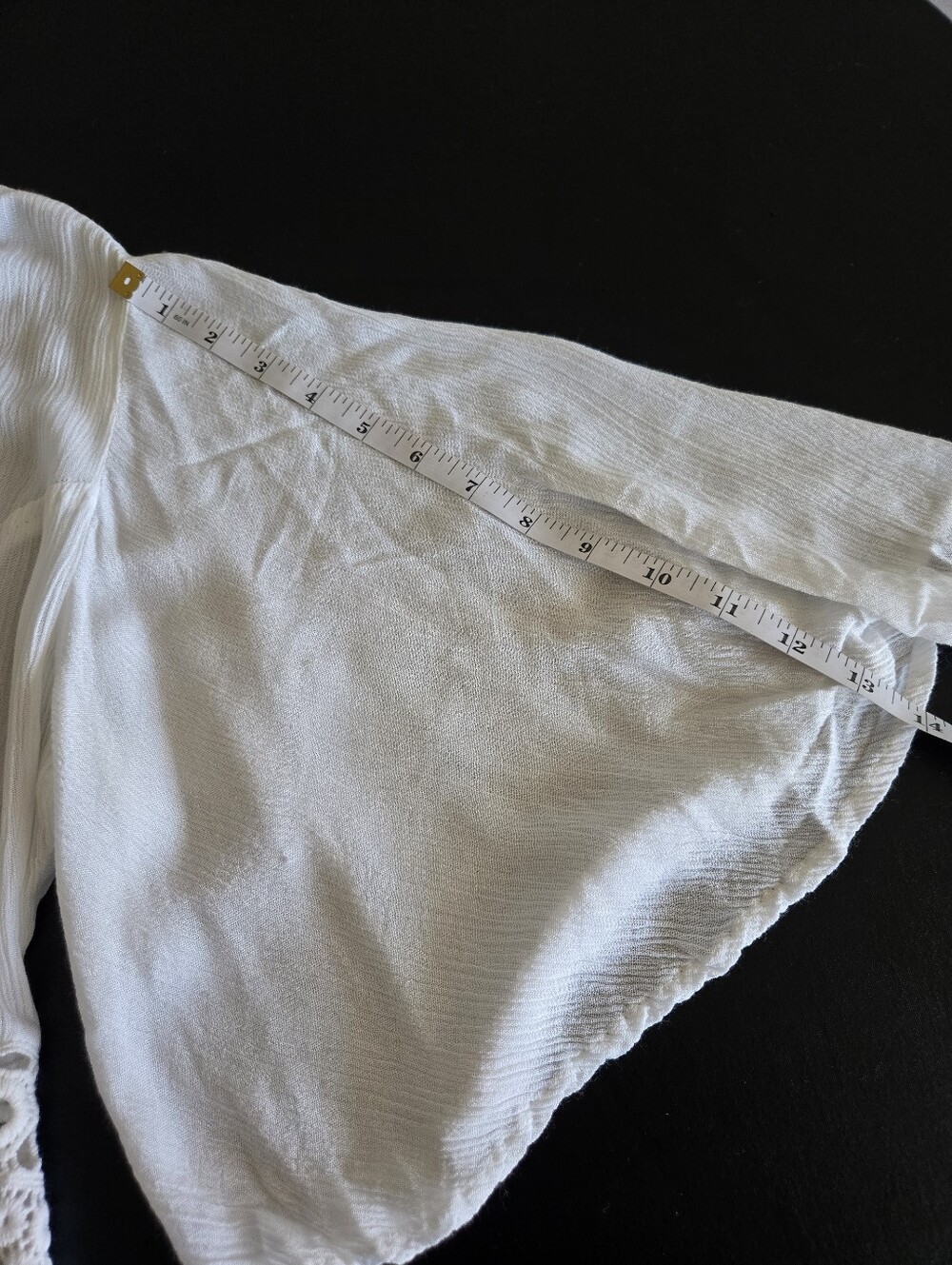 White Crochet-Trim Maxu Dress Beach Cover-Up - Picture 6 of 8
